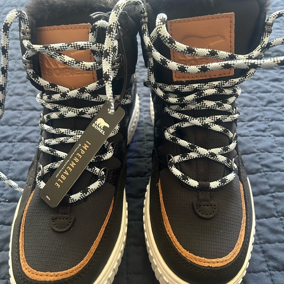 Sorel Shoes - Sorel Women's Black and Brown Lace-Up Ankle Booties